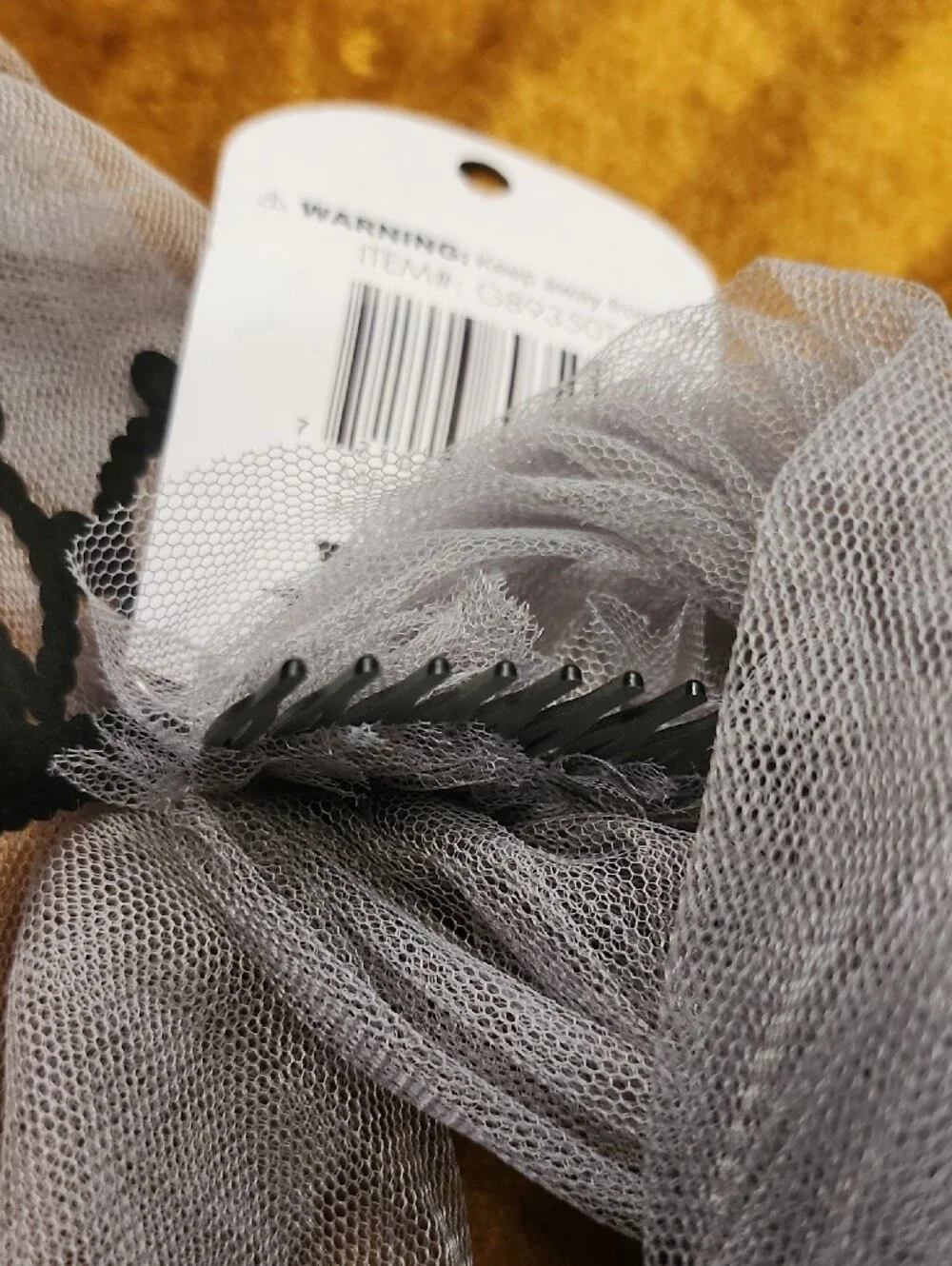 (3pc) Black Witch Hat Headband and Silver Tiara Set